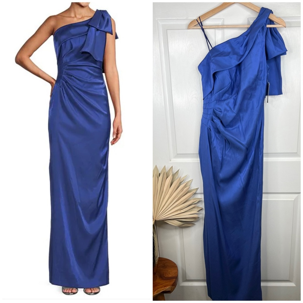 NWT Alex Evenings One Shoulder Royal Gown